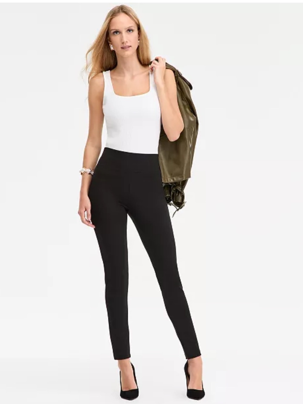 INC International Concepts Black Ponte Leggings